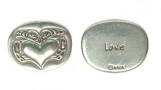 Pocket Spirit - Eagle & Raven over a heart (LOVE)
