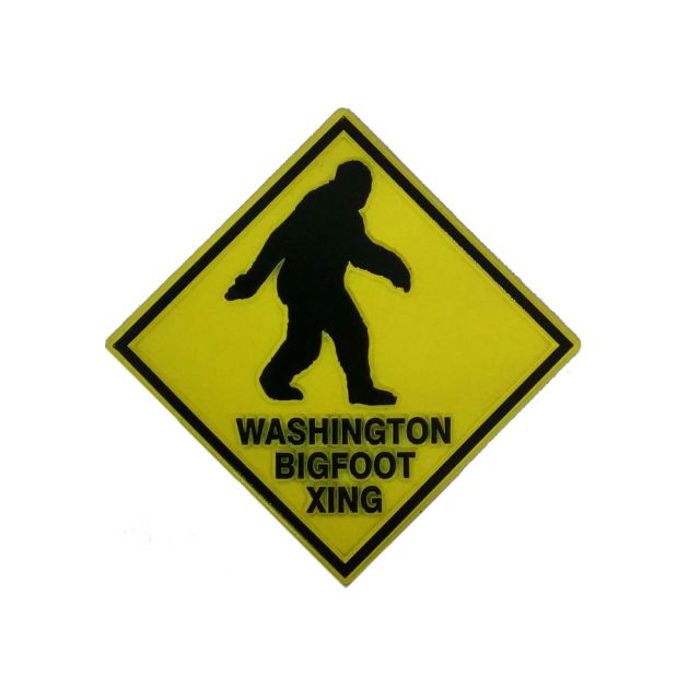 Bigfoot Crossing Magnet - Yellow and Black