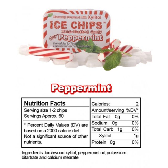 Ice Chips - Peppermint Xylitol Mints - 1.76 oz