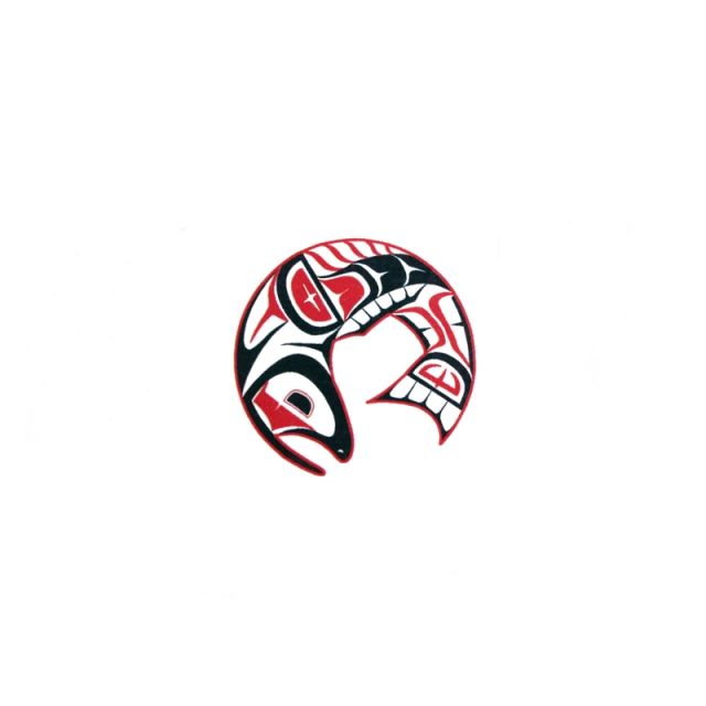 Pacific Northwest Native American Temporary Tattoo - Salmon
