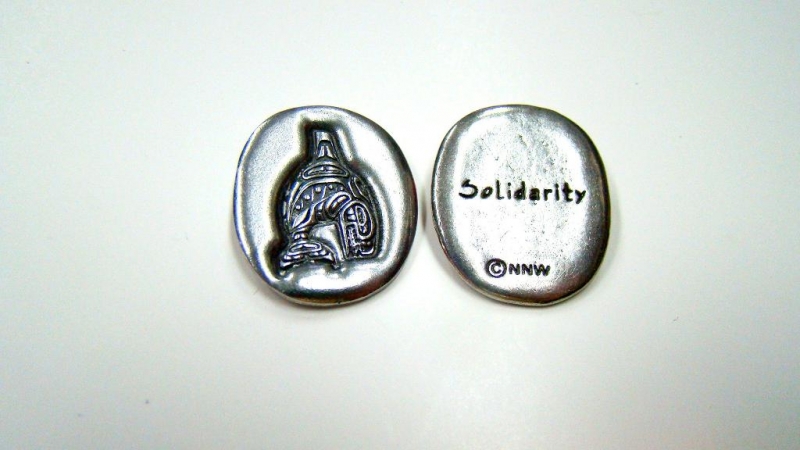 Pocket Spirit - Whale (SOLIDARITY) - by Paul Windsor, Haisla, Heiltsuk