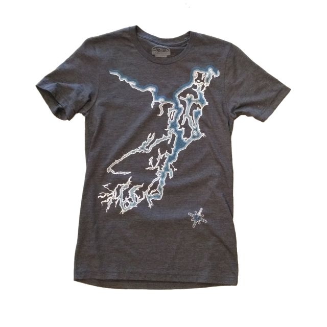 Puget Sound Waterways Outline T-Shirt